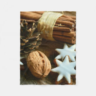 Couverture Polaire Bâtons et étoiles de cannelle de Noël
