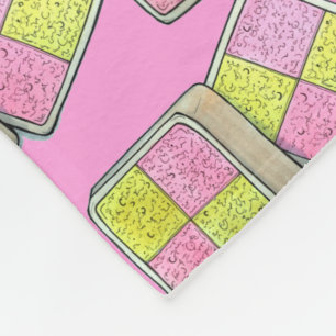 Couverture Polaire Battenberg Marzipan Boulangerie de gâteau aux épon