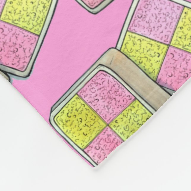 Couverture Polaire Battenberg Marzipan Boulangerie de gâteau aux épon (Coin)