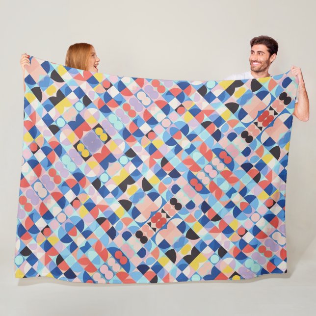 Couverture Polaire Bauhaus Abstrait (En situation)
