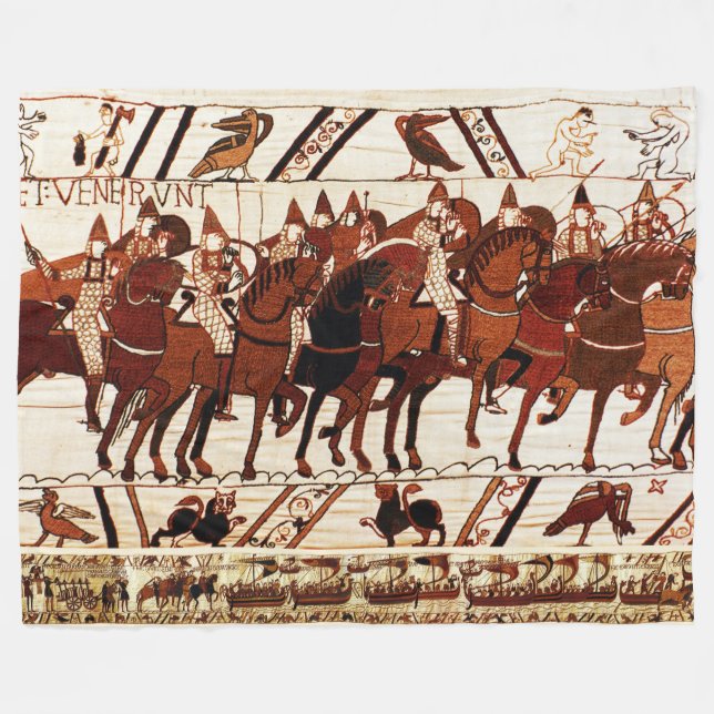 COUVERTURE POLAIRE BAYEUX TAPESTRIE ARMÉE NORMALE, CHEVALIERS (Devant (Horizontal))