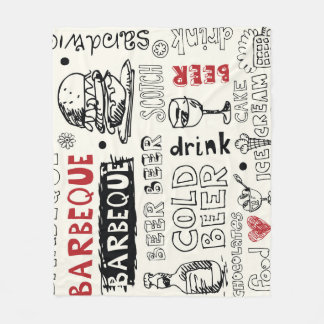 Couverture Polaire BBQ fou : Art de gribouillis