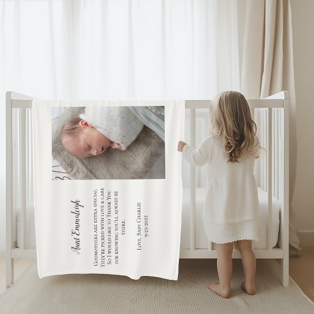 Couverture Polaire Be My Godmère Merci Photo (Créateur téléchargé)