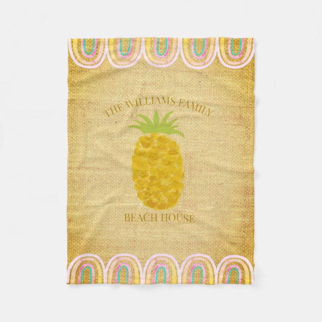 Couverture Polaire Beach House Pineapple (Devant)