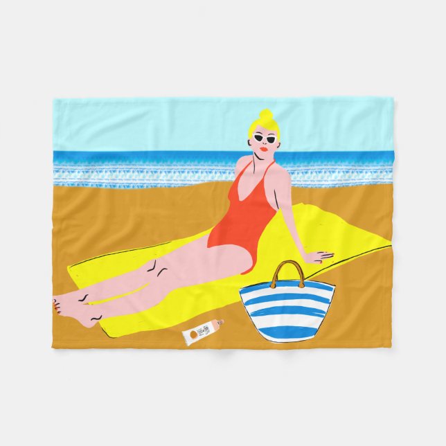 Couverture Polaire Beachy Keen - Jaune (Devant (Horizontal))
