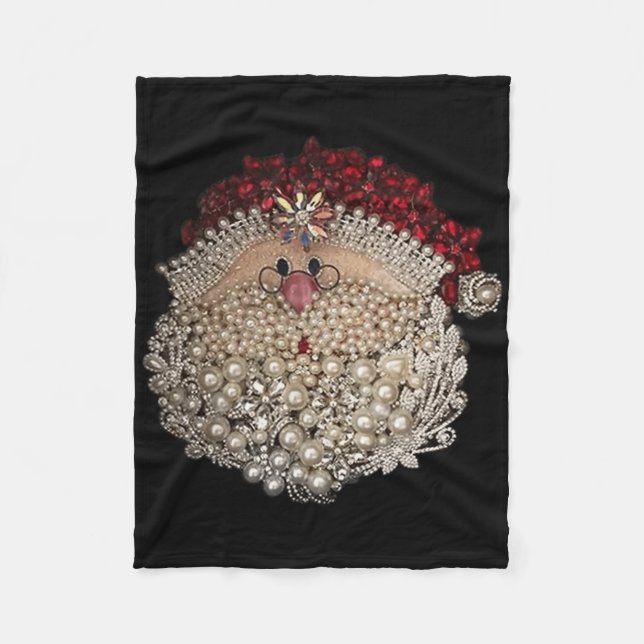 Couverture Polaire Bead Christmas Père Noël Star-gemstone-white-xmas (Devant)