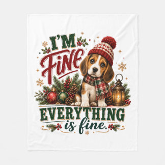 Couverture Polaire Beagle Fine Tout Va Bien