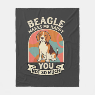 Couverture Polaire Beagle Me Rend Heureux Vous Pas Tellement Chien