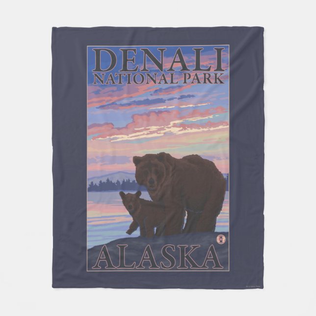Couverture Polaire Bear and Cub - Denali National Park, Alaska (Devant)