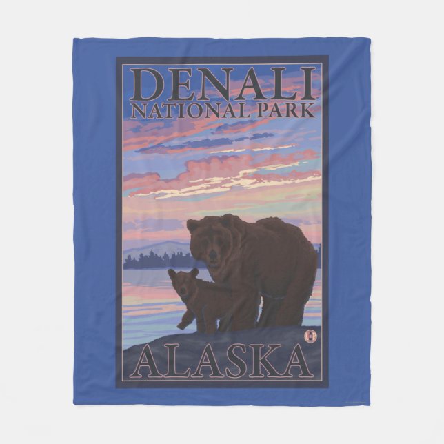 Couverture Polaire Bear and Cub - Denali National Park, Alaska (Devant)