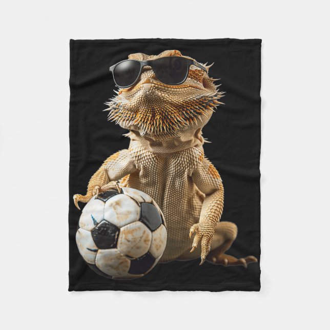 Couverture Polaire Bearded Dragon Soccer  (Devant)