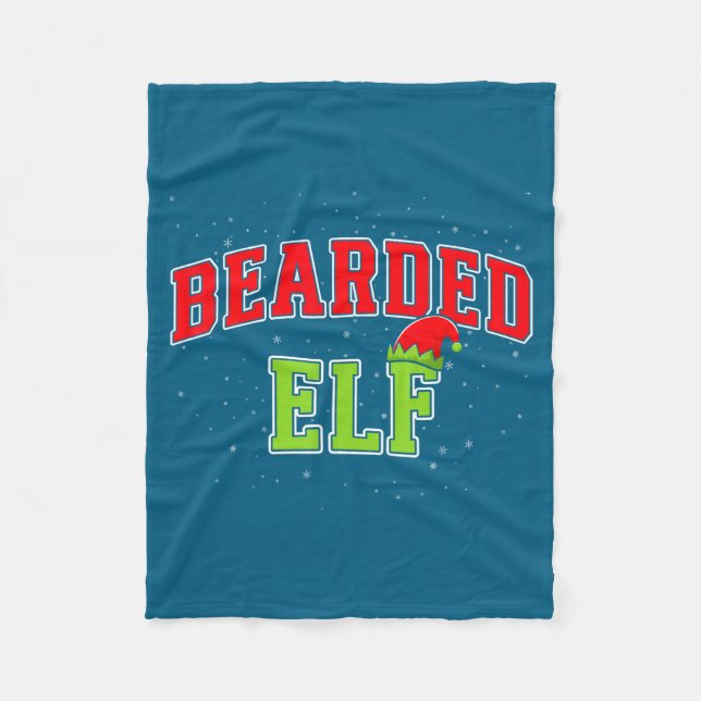 Couverture Polaire Bearded Elf Christmas Family Matching Group Xmas  (Devant)