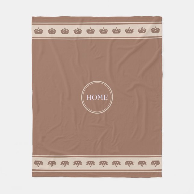 Couverture Polaire Beau Brown & beige (Devant)