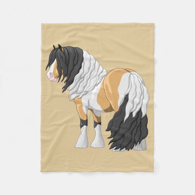 Couverture Polaire Beau Cheval à baguette de la poupée de Pinto (Devant)