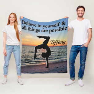 COUVERTURE POLAIRE BEAU GYMNASTICS PERSONNALISÉ FLEECE BLANKET