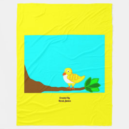 Couverture Polaire Beau Matin Oiseau Jaune Grosse Blanche-Toison