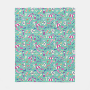Couverture Polaire Beau motif avec des éléments d'été