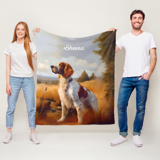 Couverture Polaire Beau Setter anglais (En situation)