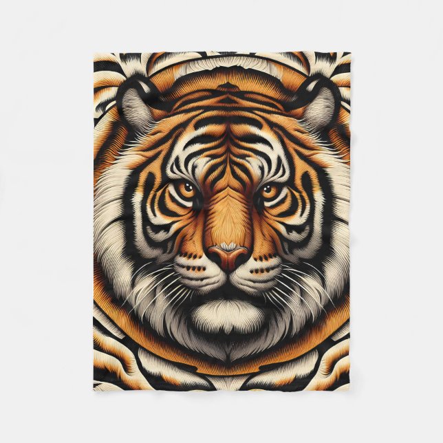 Couverture Polaire Beau tigre (Devant)