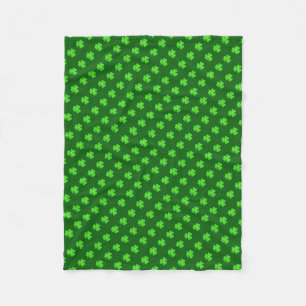 Couverture Polaire Beau trèfle vert pour la Saint Patrick