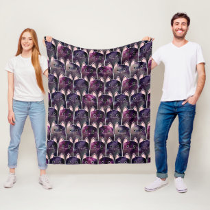 Couverture Polaire Beaucoup de Motif de chats galaxy