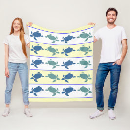 Couverture Polaire Beaucoup de tortues bleues Fleece Jetez la couvert