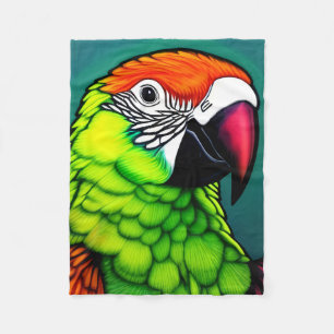 Couverture Polaire Beauté de la forêt tropicale : Parrot sauvage exot