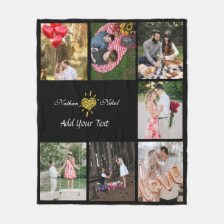 Couverture Polaire Beautiful personalised fleece blanket for lovers