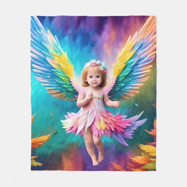 Couverture Polaire Bébé Bébé Ange ailes Art-38424 (Devant)