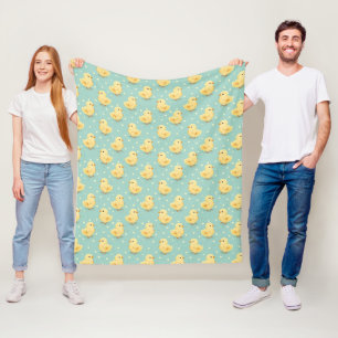 Couverture Polaire Bébé Jaune mignonne Canard Enfants Motif de chambr