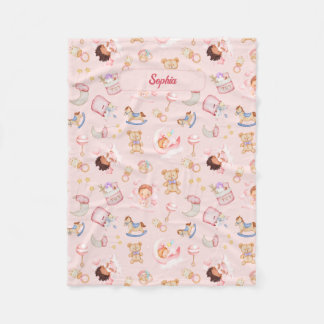 Couverture Polaire Bébé Lune Star Jouets Ours Thème Personnalisé