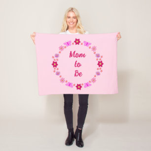 Couverture Polaire Bébé rose Papillons et fleurs personnalisés