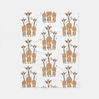 Couverture Polaire Bébés girafes mignons, animaux de safari