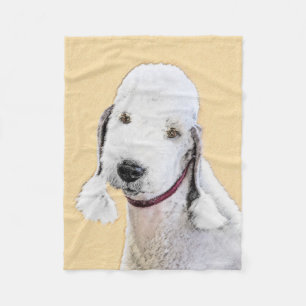Couverture Polaire Bedlington Terrier Peinture - Art Chien original