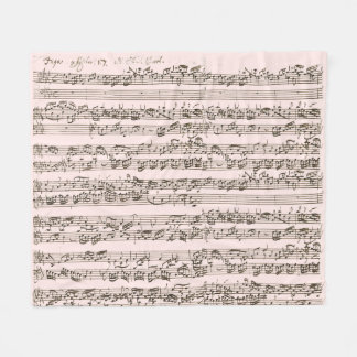Couverture Polaire Bedtime avec Bach manuscrit musique classique