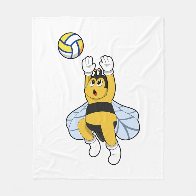 Couverture Polaire Bee at Volleyball Sports (Devant)