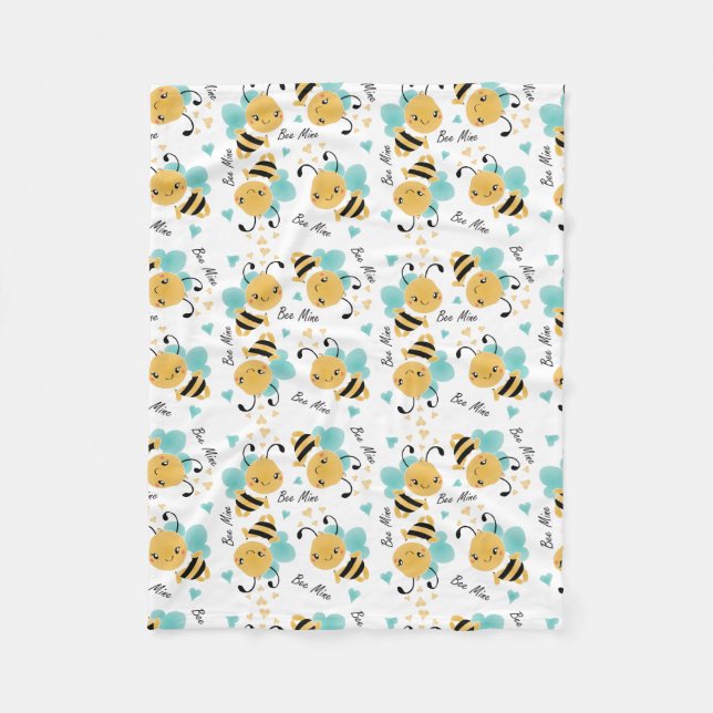 Couverture Polaire Bee Mine Bumblebee Motif (Devant)