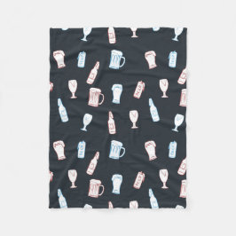 Couverture Polaire Beers Rustic Hand Drawn Whimsical Beer Man Cave