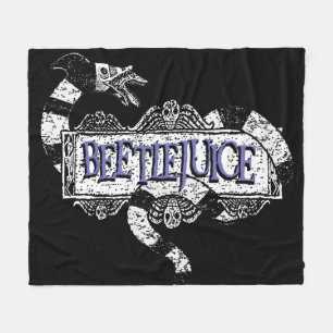 Couverture Polaire Beetlejuice   Sandworm Coiled on Beetlejuice Logo