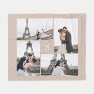 Couverture Polaire Beige 4 Galerie de photos et Monogramme