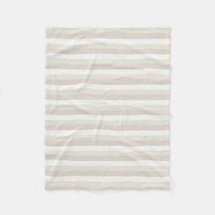 Couverture Polaire Beige Brown rayé Couleurs élégantes