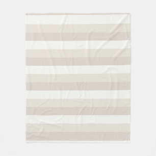 Couverture Polaire Beige Brown rayé Couleurs tendance Modèle moderne