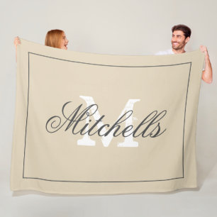 Couverture Polaire Beige fait sur commande d'extra large de