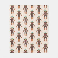Beige Motif de singe soc mignon