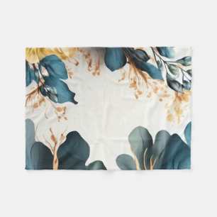 Couverture Polaire Belle aquarelle fleurie