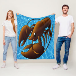 Couverture Polaire Belle caricature de homard orange