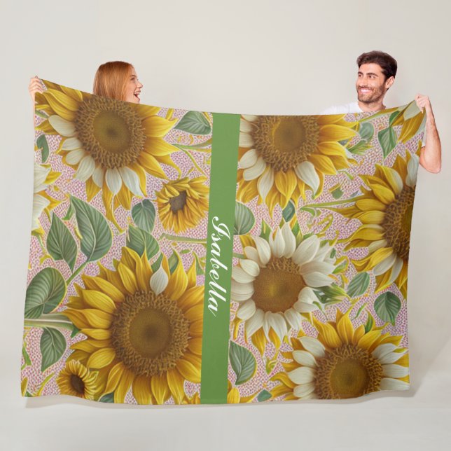Couverture Polaire Belle collection de tournesol populaire (En situation)