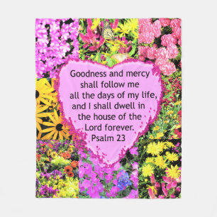 COUVERTURE POLAIRE BELLE CONCEPTION FLORALE PSALM 23