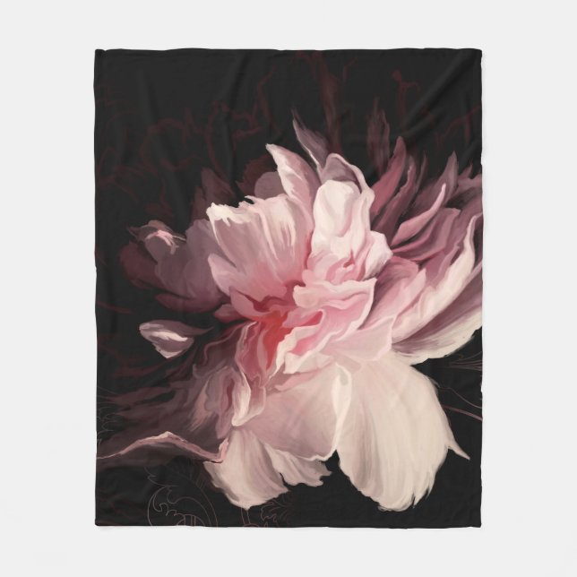 Couverture Polaire Belle fleur de pivoine (Devant)