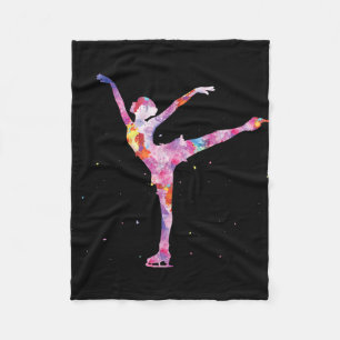 Couverture Polaire belle idée de patineuse artistique - glace figura